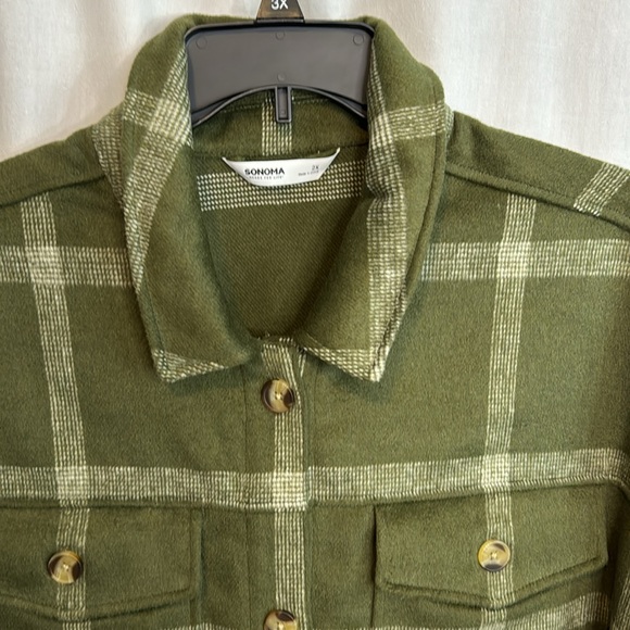 NWT Sonoma Green Plaid Shacket in Size 0X, 1X, 2X, 4X - Picture 5 of 16